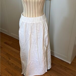 White Linen Skirt